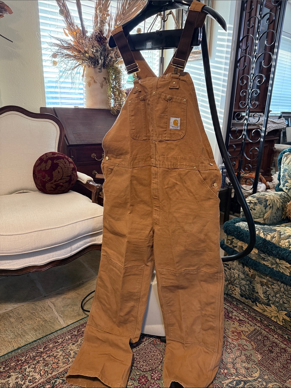 Carhartt Tan Duck Canvas Bib Overalls